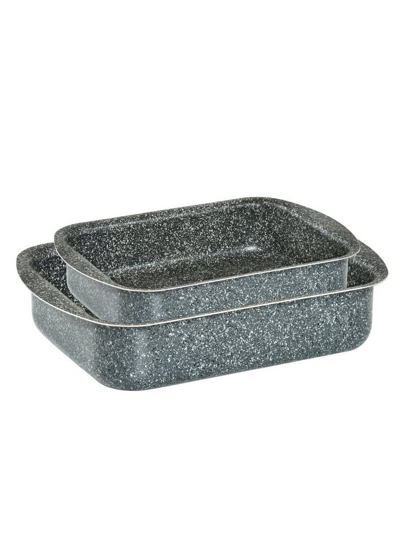 Newflon Newflon granite rectangular oven tray set, 2 pieces, 31*24 CM 