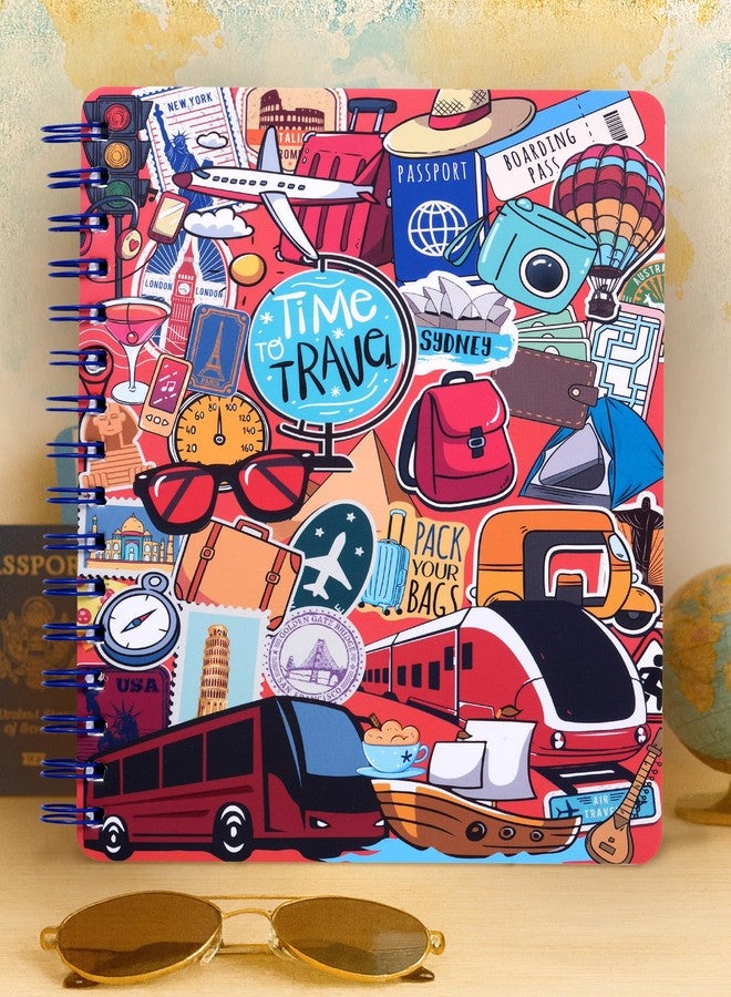 دودل مفكرة DOODLE B5 ذات غلاف مقوى حلزوني | 160 صفحة مسطرة غير مؤرخة | ورق خالٍ من الأحماض بوزن 80 غرام/متر مربع | تصميم مسطح | دفتر يوميات سفر للكتابة والإهداء - Image 3