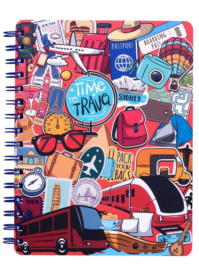 دودل مفكرة DOODLE B5 ذات غلاف مقوى حلزوني | 160 صفحة مسطرة غير مؤرخة | ورق خالٍ من الأحماض بوزن 80 غرام/متر مربع | تصميم مسطح | دفتر يوميات سفر للكتابة والإهداء - Image 1