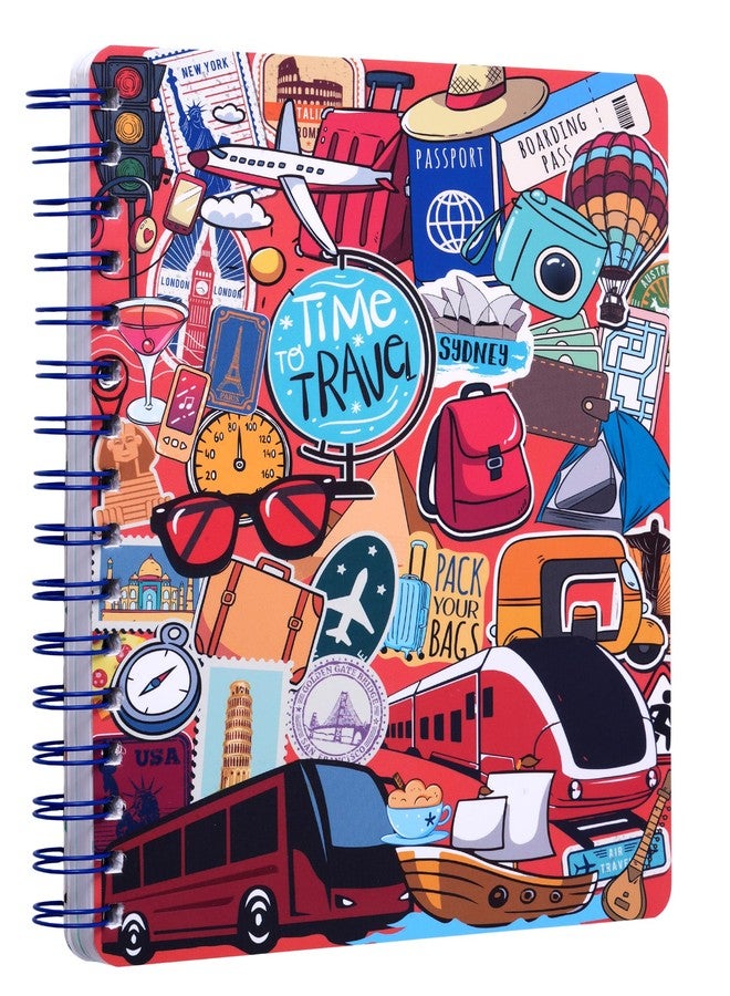 دودل مفكرة DOODLE B5 ذات غلاف مقوى حلزوني | 160 صفحة مسطرة غير مؤرخة | ورق خالٍ من الأحماض بوزن 80 غرام/متر مربع | تصميم مسطح | دفتر يوميات سفر للكتابة والإهداء - Image 4