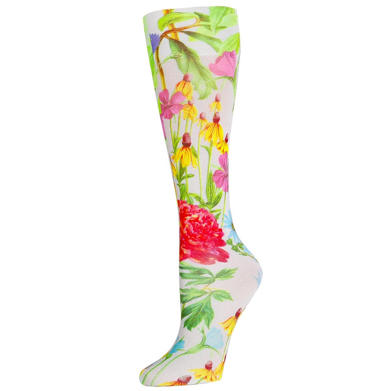 Celeste Stein Therapeutic Compression White Bellagio Socks Mild 815 mmHg Multicoloured