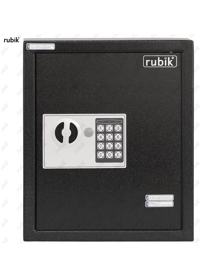 Rubik - 40-Keys Metal Storage Safe Box Cabinet with Key and Digital Pin Code Lock, Wall Mounted For Hotels Real estate Warehouse Schools Universities Business (Black, 40 Keys Capacity) - Image 1