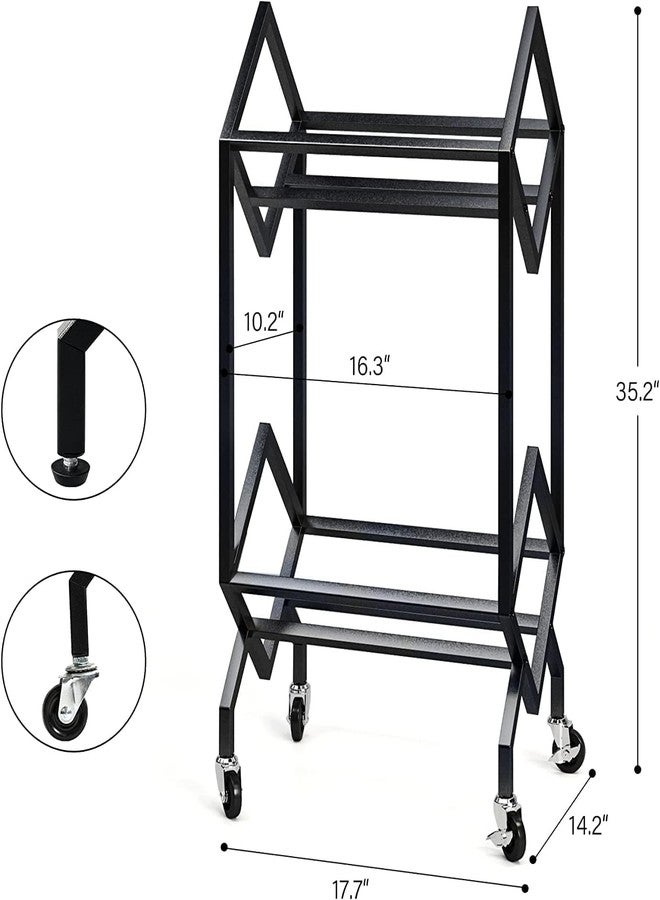 OGFC 25023 2-Tier Movable Vinyl Record Storage Rack, Vinyl Record Shelf, LP Storage Shelf, Record Holder for Albums, Large Capacity Vinyl Record Display Stand - Image 2