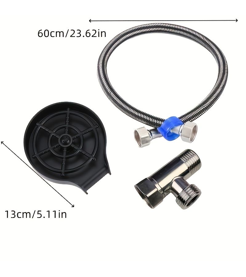 3Pcs Glass Rinser For Kitchen Sink Wine And Bottle Cleaning Tool Cup Washer Attachment - Image 2