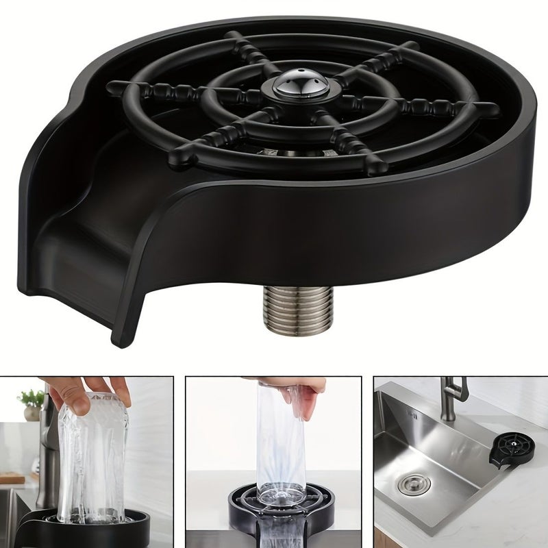 3Pcs Glass Rinser For Kitchen Sink Wine And Bottle Cleaning Tool Cup Washer Attachment - Image 4