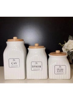 3-Piece Porcelain Tea Sugar Coffee Jar Storage SET 1000ML, 750ML, 500ML - pzsku/ZBDF3E03DFBE2DAA0302BZ/45/_/1725792047/3f60b9da-9490-459d-a6b2-0db6dda52d12