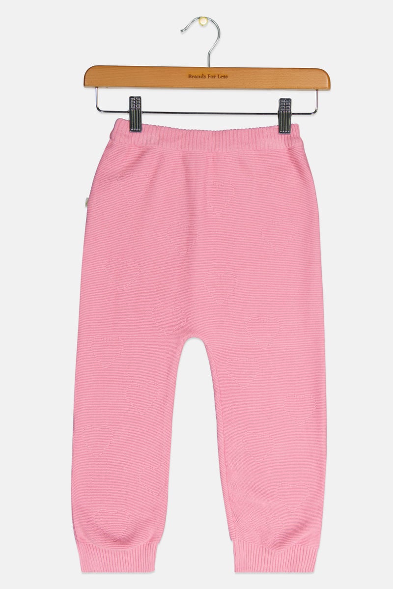 Hamleys Toddlers Girl Textured Jogger Pants, Pink - Image 1