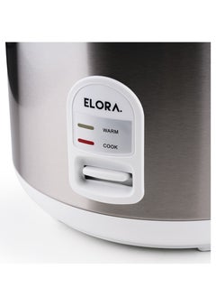 ELORA Electric Rice Cooker With Automatic Cooking, Keep Warm, Safety Protection, And Steamer - Easy to Use, Convenient, Durable 2.2 L- EL-RC-6133 Grey  - Image 2