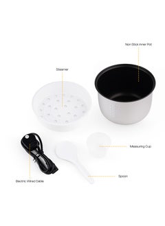 ELORA Electric Rice Cooker With Automatic Cooking, Keep Warm, Safety Protection, And Steamer - Easy to Use, Convenient, Durable 2.2 L- EL-RC-6133 Grey  - Image 4