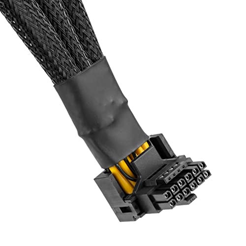 JOYJOM 16Pin GPU Cable to 3X 8 Pin Pcie Extension - 16AWG PCIE 5.0 12VHPWR 600W 90 Degree Right Angle 16 Pin 12+4Pin Supply Adapter for RTX 4090 4080 3090TI 4070Ti Graphics Card (Type A) - Image 3