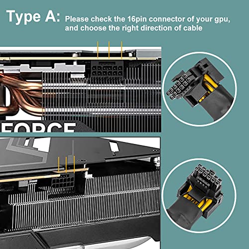 JOYJOM 16Pin GPU Cable to 3X 8 Pin Pcie Extension - 16AWG PCIE 5.0 12VHPWR 600W 90 Degree Right Angle 16 Pin 12+4Pin Supply Adapter for RTX 4090 4080 3090TI 4070Ti Graphics Card (Type A) - Image 2