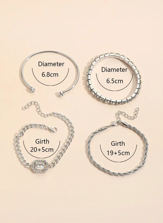 تايك تو مجموعة من 4 أساور يد كاجوال