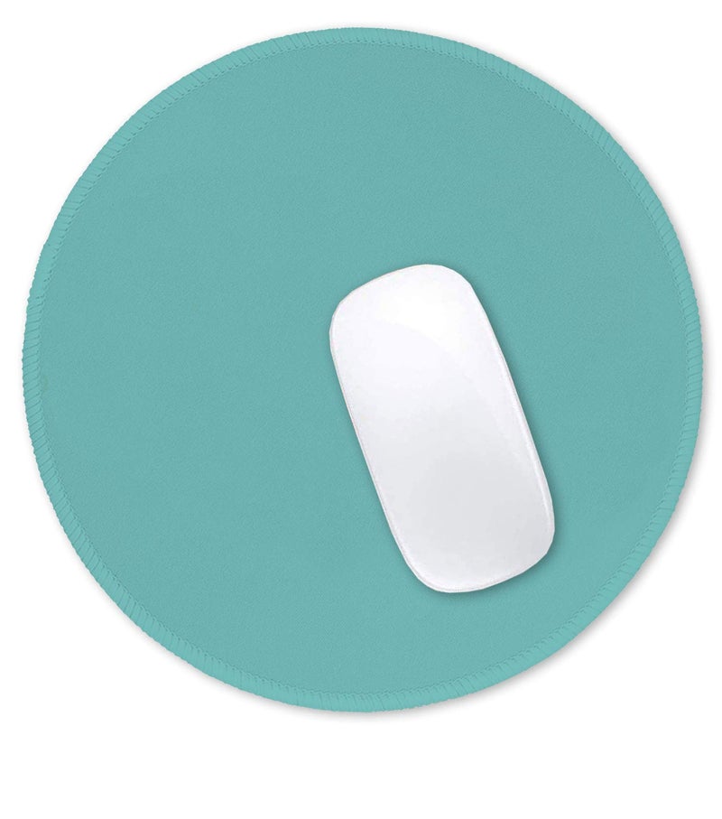 Hsurbtra Mouse Pad, Premium-Textured Small Round Mousepad 8.7 x 8.7 Inch Green, Stitched Edge Anti-Slip Waterproof Rubber Pretty Cute Computer Mat for Office Home Gaming Laptop Men Women Kids - Image 1