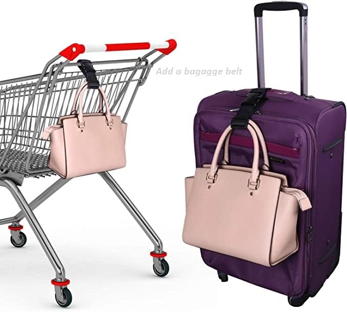 iCONY 2PIECES Add a Bag Luggage Set Strap for Luggage Suitcases Adjustable Belt Travel Accessories Travel Attachment - Connect Your 3 luggages for Passenger Car (Silver) - Image 3