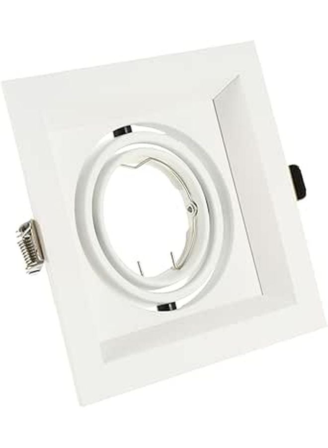 Recessed Ceiling Light Mounting Frame with White Trim Ring for Easy Installation - Image 1