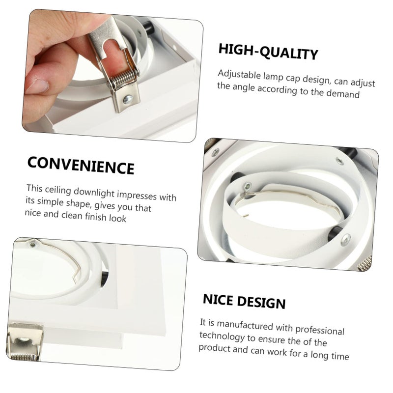Recessed Ceiling Light Mounting Frame with White Trim Ring for Easy Installation - Image 3