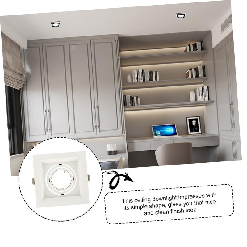 Recessed Ceiling Light Mounting Frame with White Trim Ring for Easy Installation - Image 5
