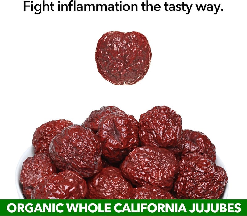 JUJUME Organic California Grown Jujubes Red Dates - 10-Pack of 6 oz. Bags - High Grade Superfood Dried Fruit - Image 3