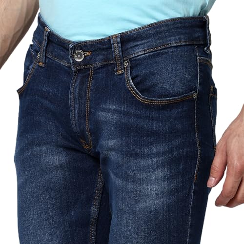 Spykar Men's Super Skinny Low Rise Jeans Mid Blue - Image 2