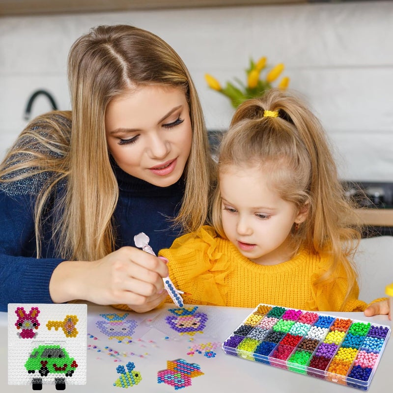 Liangding Non-Iron Fuse Beads Kit - 4400 pcs 32 Color Beads for Craft for Girls and Boys Age 4-12 Year Old, 5MM Melty Beads Set, Iron Beads Christmas Birthday Gift - Image 2