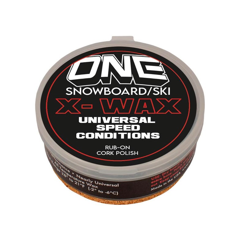 ONEBALL One Mfg X-Wax Rub-On Snowboard/Ski/Nordic Wax 30g - Proprietary Mineral Speed Additives Universal Speed Conditions-Our Fastest Wax, Cork Polishing Pad USA Factory No Fluoro - Image 4