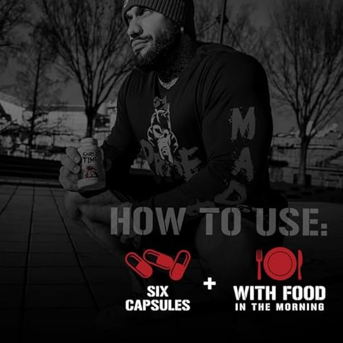 5% Nutrition Shred Time Fat Burner | Green Tea, Coffee Bean, Cayenne, Theobromine, GBB | Appetite Suppression | 30 Servings (180 Capsules) - Image 4