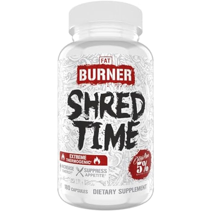 5% Nutrition 5% تغذية شريد تايم حارق الدهون | شاي أخضر، حبوب قهوة، فلفل حار، ثيوبرومين، جي بي بي | كبح الشهية | 30 حصة (180 كبسولة) - Image 1