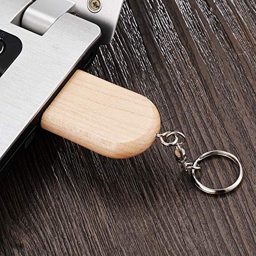 GARRULAX USB Flash Drive, Wooden 8GB / 16GB / 32GB USB2.0 USB Memory Stick Date Storage Pendrive Thumb Drive(64GB, Ellipse Maple) - Image 5
