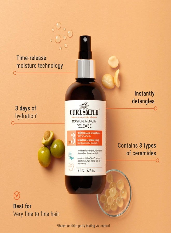 CURLSMITH Moisture Memory Release - Lightweight Leave-In Conditioner for Curls, Hydrating and Detangling, For All Curl Types, Vegan & Cruelty Free (8 oz) - Image 2