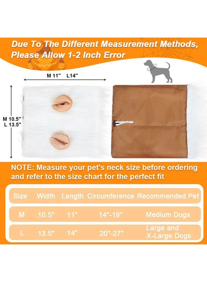 Vivifying Lion Mane Costume, Adjustable Pet Lion Mane Wig with Ears for Medium and Large Dog (White) - Image 3