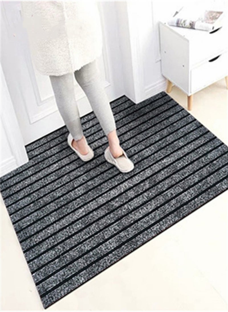 1 Piece Non Slip Rug Line Design Quickly Absorbs Water Cut Adjustable 90 x 60 cm