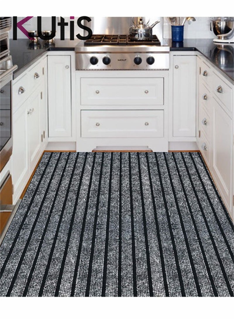 1 Piece Non Slip Rug Line Design Quickly Absorbs Water Cut Adjustable 90 x 60 cm