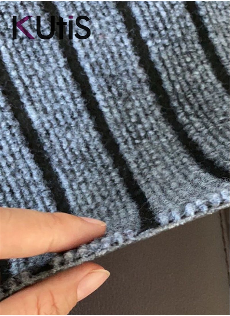 1 Piece Non Slip Rug Line Design Quickly Absorbs Water Cut Adjustable 90 x 60 cm