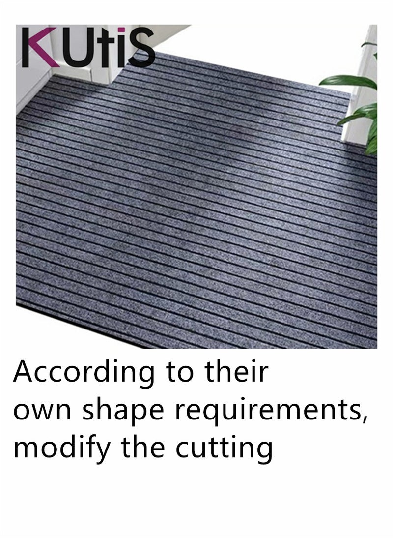 1 Piece Non Slip Rug Line Design Quickly Absorbs Water Cut Adjustable 90 x 60 cm