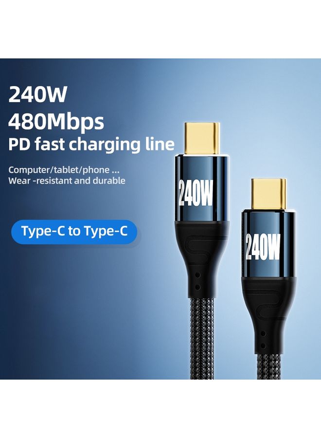 بيوينتي PD 240W Type-C to Type-C Fast Charge Data Cable, Length:0.5m - Image 2