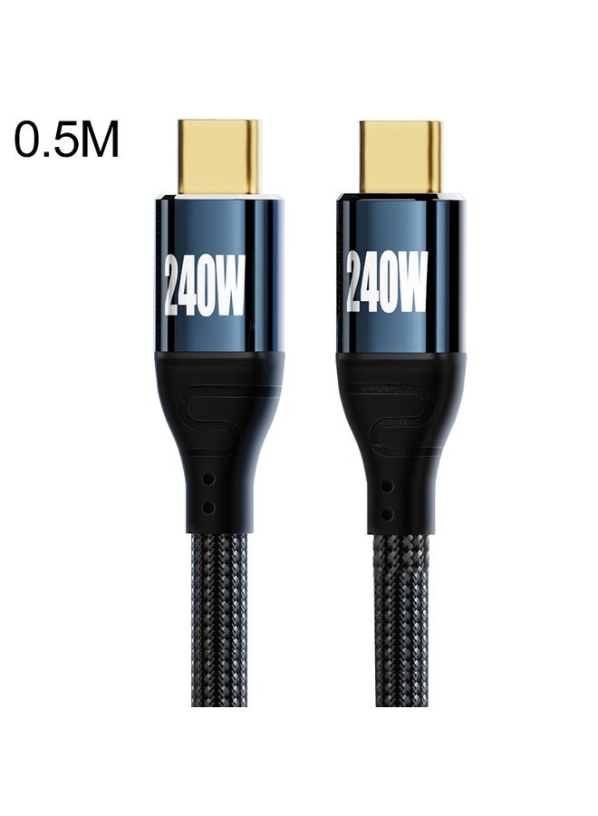 بيوينتي PD 240W Type-C to Type-C Fast Charge Data Cable, Length:0.5m - Image 1