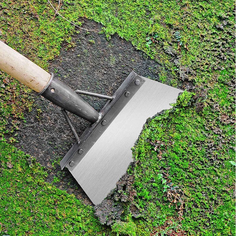 كلاراكو مجرفة تنظيف متعددة الوظائف، مجرفة مسطحة لتنظيف الحدائق، مجرفة مكشطة للحدائق، مجرفة حديقة من الفولاذ المنغنيز، أداة حديقة شديدة التحمل للحفر، وحواف العشب، وإزالة الأعشاب الضارة (L) - Image 5