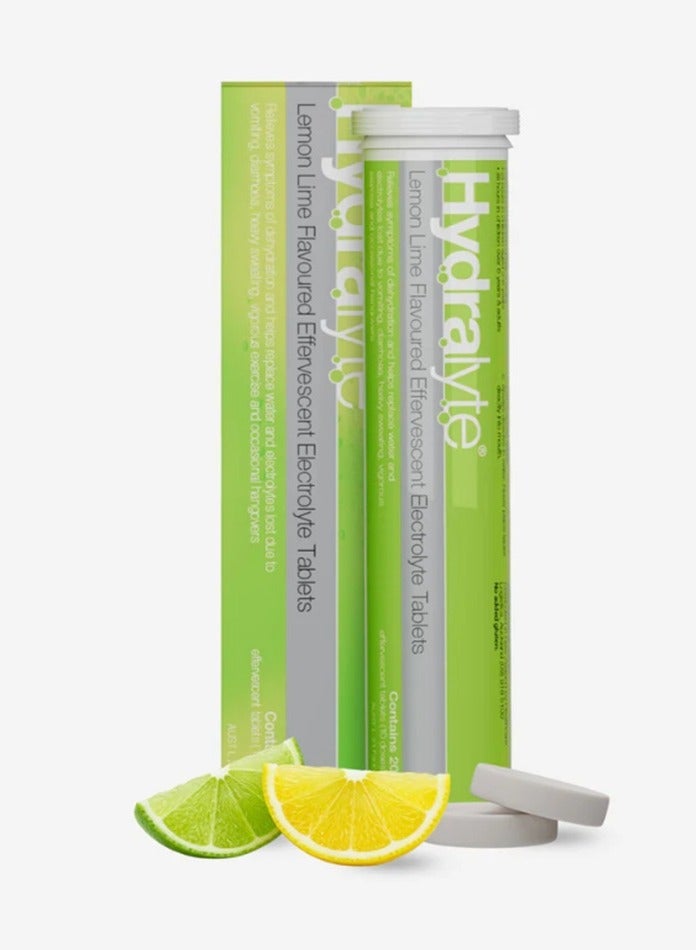Hydralyte Effervescent Lemon Lime 20 Eff Tablets - Image 2
