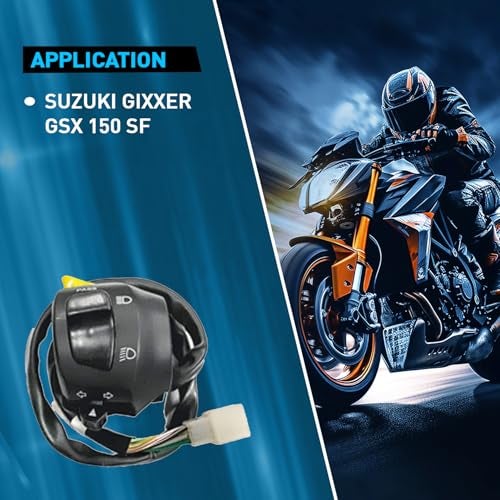 Uno Minda SW-0665CB Handle Bar Switch (Left Hand Side) With Self Start- 9 Pin Male Coupler For Maruti Suzuki Gixxer GSX 150 SF - Image 3