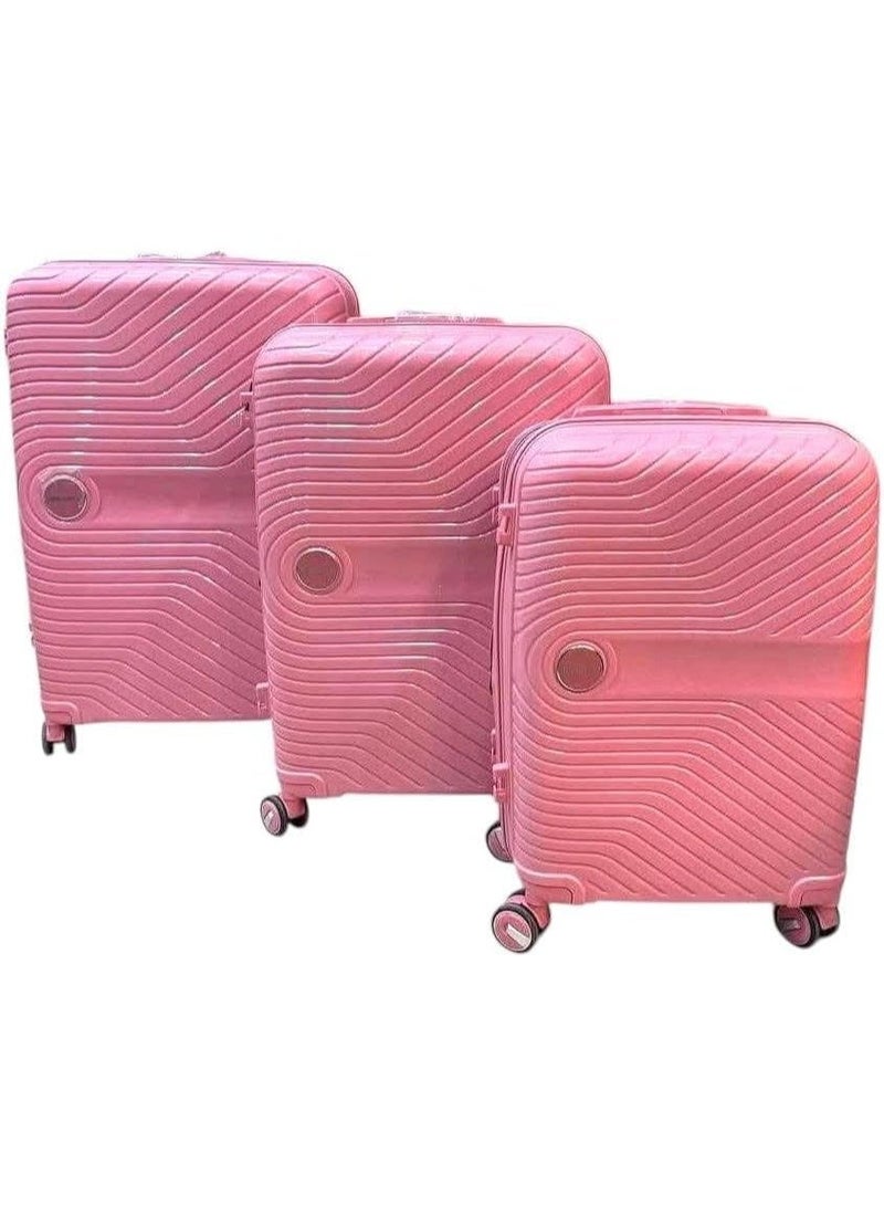 Unbreakable silicone travel bag set with rolling wheels, lock and expandable zipper – 3 pieces (20 - 24 - 28 inches) - Image 1