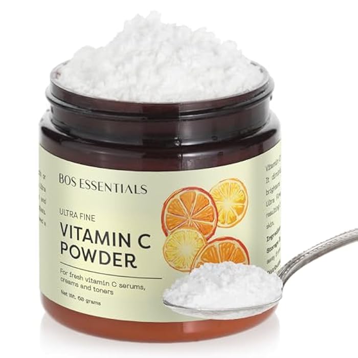 Bos Essentials Ultra Fine Vitamin C Powder, 100% Pure Ascorbic Acid, Non-GMO, Cosmetic-Grade, Dissolves Instantly for DIY Serums, creams, and toners - Image 2
