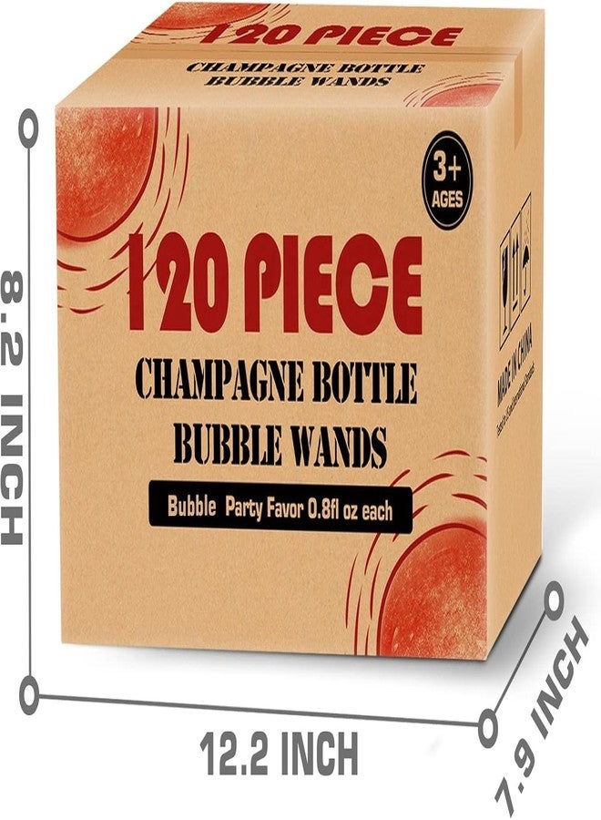 Uzoxlsn 120 Pack Mini Champagne Bottle Bubble Bulk, Ideal for Wedding Send Off, Bridal Shower or Engagement, Anniversaries Celebration, Valentine’s Day, Family Reunion, Party Favor for Guests Newlyweds Couple - Image 4