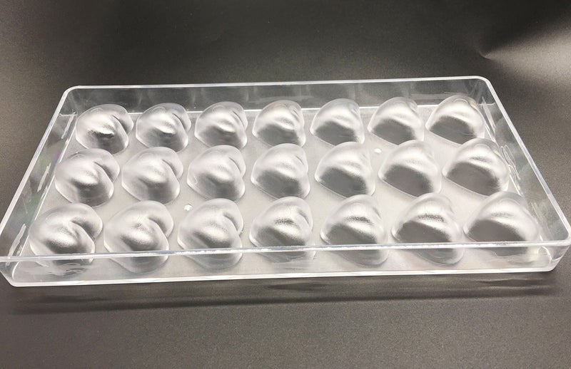 KOOTIPS Candy Making Mold, Diamond Clear Polycarbonate Chocolate Mold Jelly Candy Making Mold 21-Piece Tray (Heart candy mold) - Image 2