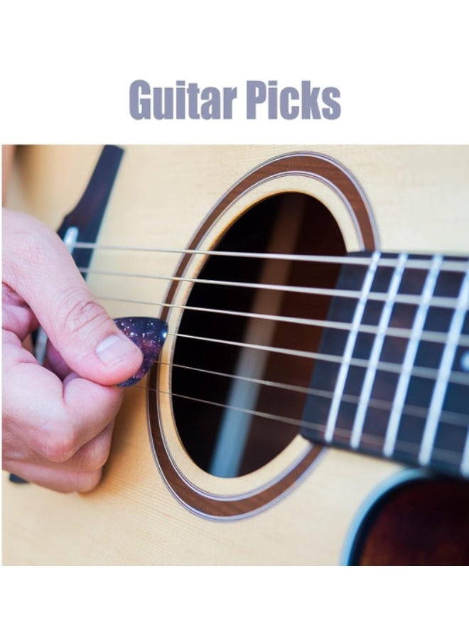 Generic KEIAHUAN Colorful Guitar Picks Thickness Celluloid Guitar Pock for Bass, Eletric, Acoustic Guitars Medium 0.96mm  - Image 3