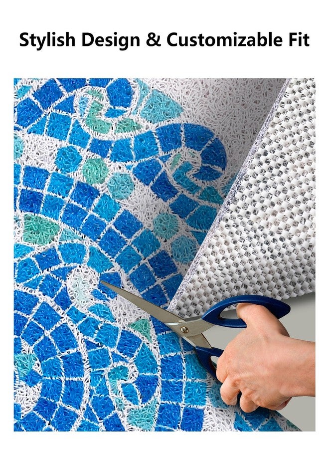 Yonala Square Shower Mat, Yonala 24 x 24 Inch Stylish Non Slip Shower Mats for Inside Shower, Soft Trimmable PVC Loofah Anti Slip Shower Mat, Fast Drying Shower Floor Mat for Bathroom, Home, Bath Tub - Image 3