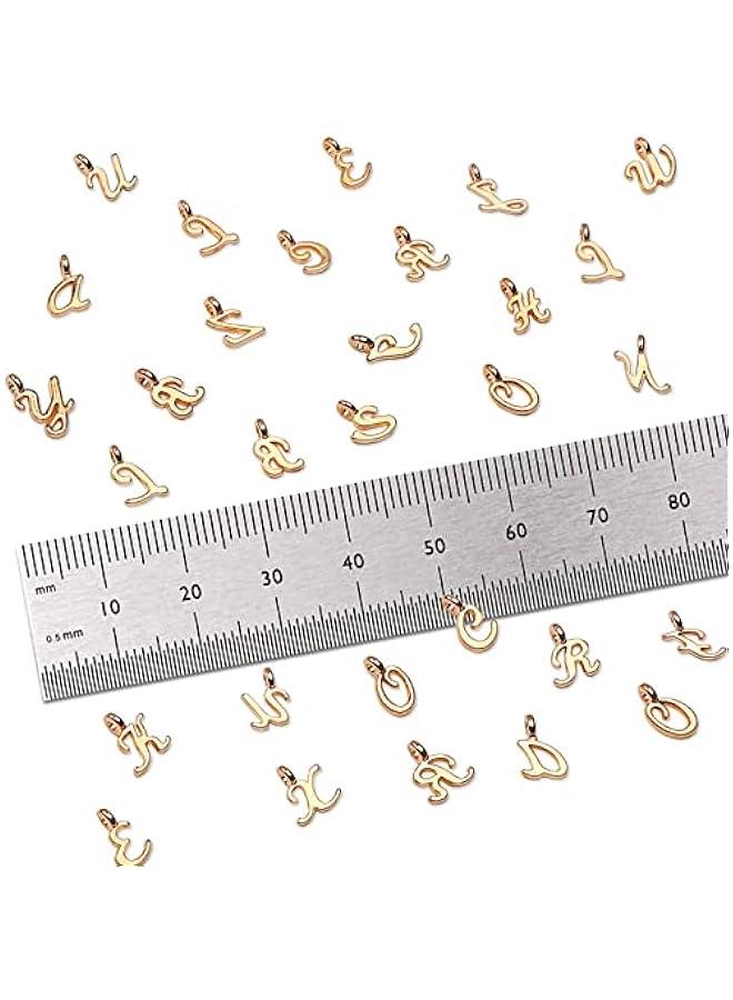 FYLX 104 Gold Letter Charms ABC Alphabet Jewelry Pendant for DIY Alphabet Bracelet Necklace Craft - Image 2