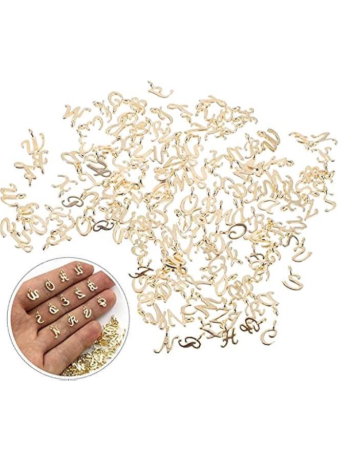 FYLX 104 Gold Letter Charms ABC Alphabet Jewelry Pendant for DIY Alphabet Bracelet Necklace Craft - Image 3