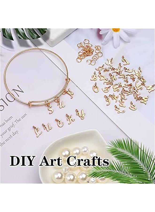 FYLX 104 Gold Letter Charms ABC Alphabet Jewelry Pendant for DIY Alphabet Bracelet Necklace Craft - Image 4