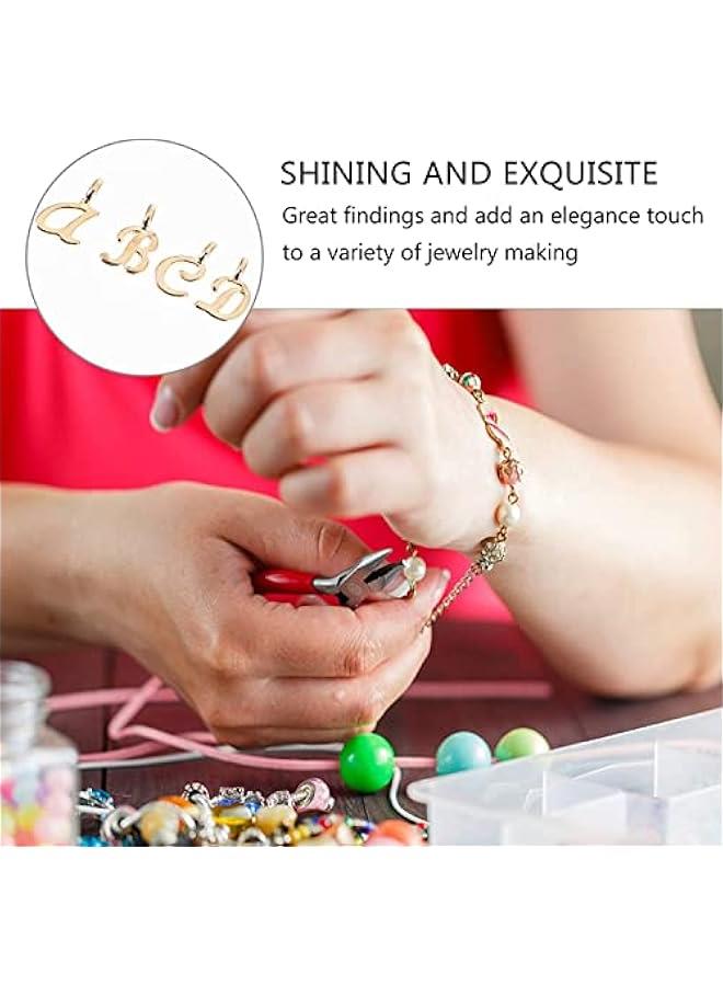 FYLX 104 Gold Letter Charms ABC Alphabet Jewelry Pendant for DIY Alphabet Bracelet Necklace Craft - Image 5