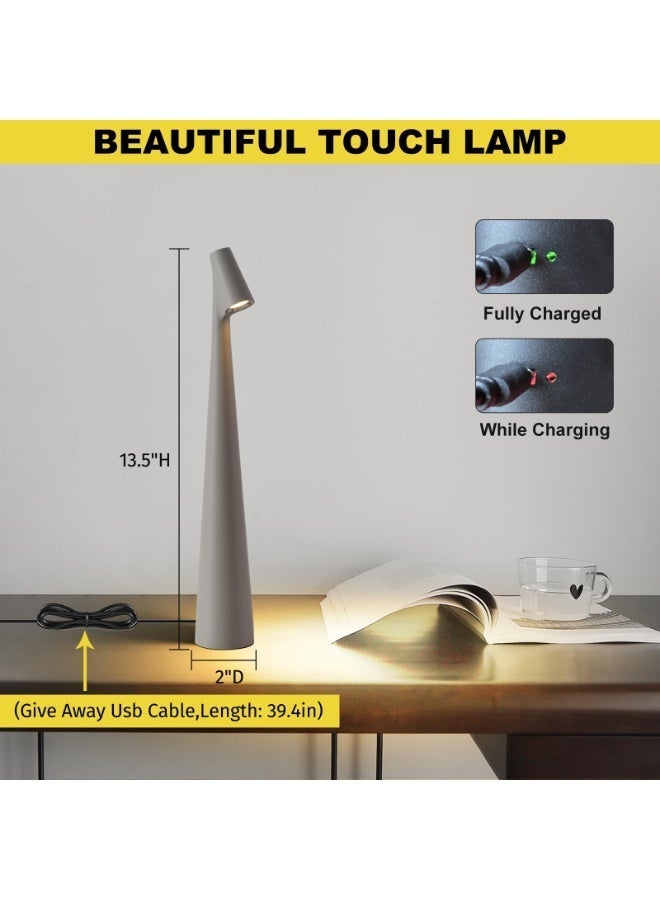  CCYY أبجورة ومصباح طاولة لاسلكي LED - اضاءة مكتب مودرن مع لمبة نوم، اباجورة شحن بلمسة واحدة، طقم أبجورات غرف نوم و لمبات ليد للديكور، اباجوره و اضاءه طاوله احترافية - Image 5